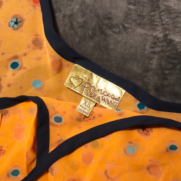 Sheer Orange Dots Tank Crop Top Silk/Satin Feel - Picture 2 of 6